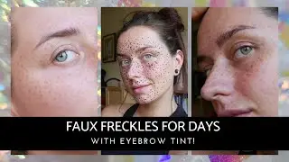FAUX FRECKLES WITH EYEBROW TINT - beauty hack that actually works!