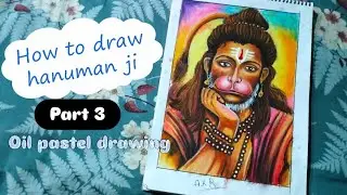 How to draw hanuman ji, How to draw hanuman ji with Oil pastel, hanuman drawing ,Oil pastel drawing