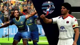FIFA 18 Gameplay Ronaldinho And Maradona Skills, Goals and Free Kicks + New FIFA 18 Easter Eggs