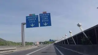 France by Autoroute - Douai - A1 north onto A21 for Douai