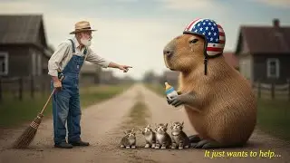 Capybara Saves a Starving Cat Family – Then Gets Beaten for It | in 4K