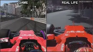 F1 2017 vs Real Life - Monaco Grand Prix Onboard Lap Comparison