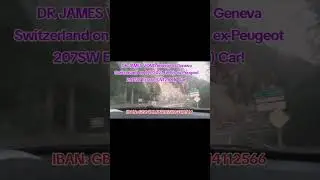 DR JAMES VOND driving to Geneva Switzerland on 9/9/23, in his ex-Peugeot 207SW Estate (LN12 OLT) Car