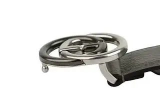 Gucci Men's Grey Leather Belt with GG Buckle 295704 1226