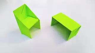 How to make paper chair and table | DIY mini study table | Easy Origami table and chair | Easy craft