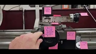 The parts of a lathe, labeled on a Harrison M300