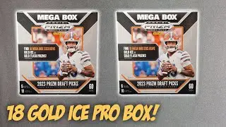 Gold Ice Prizm! 🥶 2023 Panini Prizm Draft Picks Mega Box 🏈 | Review