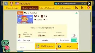 Mario Pixel Art 🎨 | ID del nivel: QL1-TM8-TMG | Super Mario Maker 2