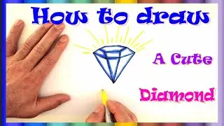 How to draw a diamond cute & easy way for kids