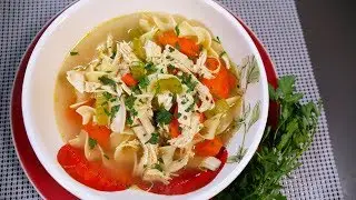 Sopa de Pollo y Pasta (Chicken Noodle Soup) - Mi Cocina Rápida
