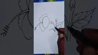 गुड़हल का पुष्प#गुड़हल का फूल बनाना सीखे easy drawing#gudhal ka phool#how to draw gudhal