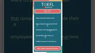 TOEFL Grammar Practice #490 | Written Expression Questions (Word Forms / Verbs)