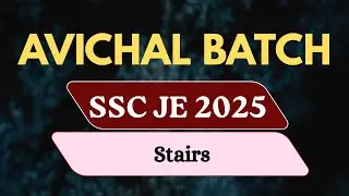 Stairs | Building Maintenance | AVICHAL BATCH | SSC JE 2025 | SSC sadhana
