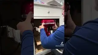 Mixer lift install in cabinet. 