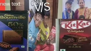Bournville V/S KitKat dark chocolate ||Telugu kids||eating brothers