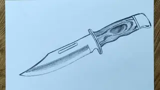 How to draw knife step by step so easy/ Easy way to draw knife