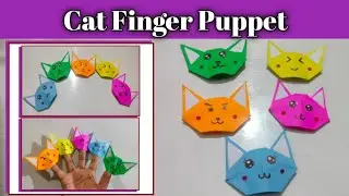 Cat Finger Puppet | Paper Craft | paper Crafts for school | Easy kids craft ideas | Paper Cat |