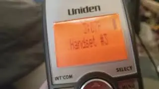 Uniden Dcx-150 menu on DECT 1588