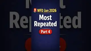 PTE WFD Jan 2026 🚨 Ye Repeat Ho Raha Hai | Part 4 #WFD #PTE2026 #shorts
