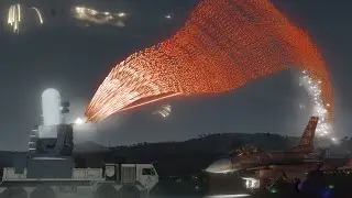 Airfield Attacked at Night! SU-25 Shot Down by C-RAM Defense System - Military Simulation - ArmA 3