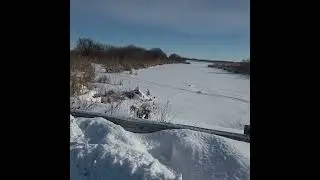 -15c Driving down dead end road enjoying the beauty of winter