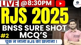 BNSS Sure Shot MCQ's for RJS Rapid Revision 2025 | Rajasthan Judiciary 2025 | Target for IQ