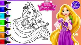 Coloring Rapunzel and Pascal | Tangled Disney Princess Coloring Pages | Art Markers