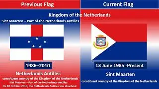 Sint Maarten | Previous Flag and Current Flag | Then & Now