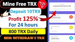 New Doubler Trx Mining site | Daily Earn Usd | Min Withdraw 5 Trx | Trx Mining site