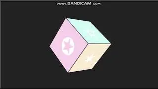 Background #7: Cube rotating, Stars symbols.
