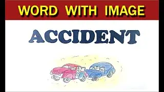 ACCIDENT,,  With marker and watercolor drawing.