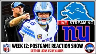 LIONS VS GIANTS Week 12: LIONS Live PostGame Breakdown, LIONS Fan Reaction