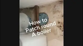 How to patch plaster round a boiler#howtoplaster #plasterwall #skimming #plaster #plasterer