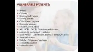 Vulnerable & High Risk Patient ... Orientation on  Standard-E5(DCH/DH/DWH/CHC)