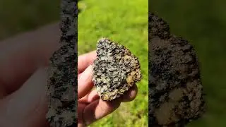 Smashing rocks, found cool black granite