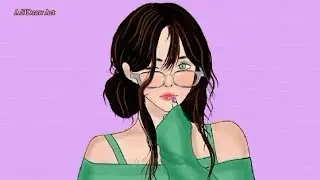 Aesthetic Glasses Girl Digital Art | Step-by-Step Character Illustration