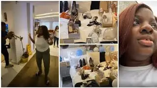 BBnaija: Dorathy Gets First Birthday Surprise With 25 Shoes To Celebrate Her 25th Birthday (Video)