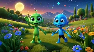 Two Tiny Aliens Wave Hello | Fun Space Song for Kids | Nursery Rhymes and Baby Songs
