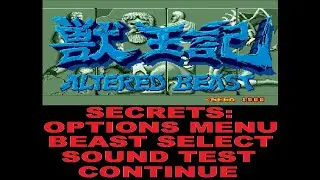 Altered Beast | Secrets: Options, Beast Select, Sound Test + Continue | Sega Genesis | Minute Moose