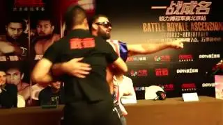 Phil Baroni pushes Song Ke Nan (Rebel Fighting Championship opponent)