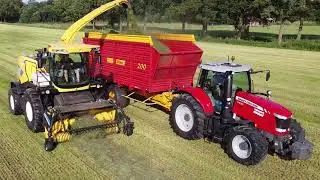 Gras hakselen met Loonbedrijf Bomkamp 2021