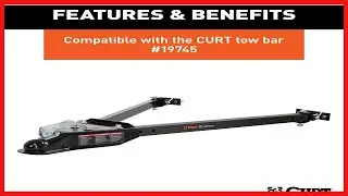 CURT Adjustable Tow Bar Bumper Brackets for Secure RV Vehicle Towing