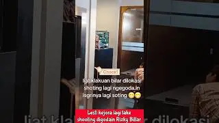 Lesti kejora lagi take shooting digodain Rizky Billar #lestikejora #rizkybillar #leslar #lestibillar