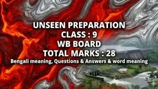Class 9 Reading Comprehension Unseen Passage Practice | Unseen on water conservation