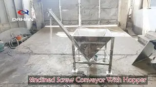 Inclined Screw Conveyor With Hopper