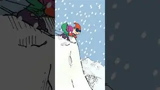 skiing ⛷️ #comicanimation #cartoon #comics #popatnig #tirol #winter #snow