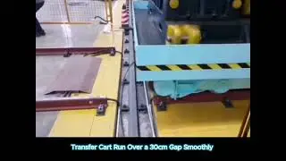 20-ton Transfer Cart Run Over a 30cm Gap Smoothly #transfercart #20ton #workshop