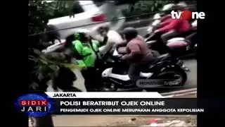 Viral! Aksi Polisi Beartribut Ojek Online Hentikan Pengemudi Ugal-ugalan
