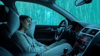 Rain in Car for Sleeping and Insomnia Relief | Cozy Night Rain Sounds No Music No Talking