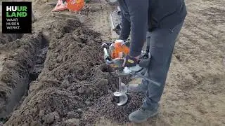Grondboor tot 150 mm huren bij Huurland - demonstratievideo